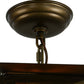 Meyda Lighting Beaver at Work 17" Antique Copper Pendant Light With Amber Mica Shade Glass