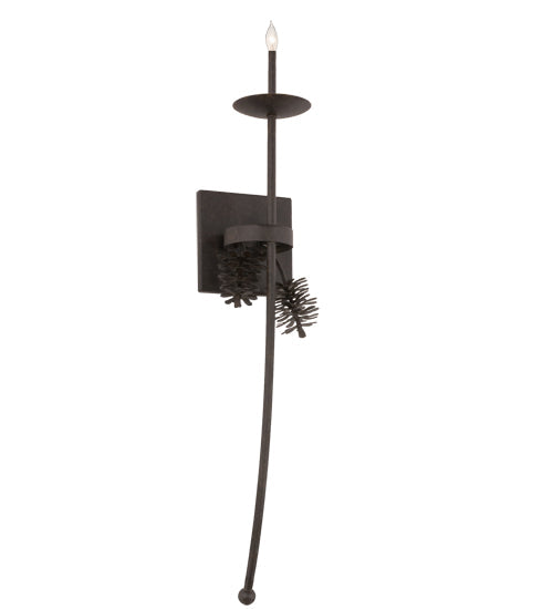 Meyda Lighting Bechar 164157 6" Chestnut Pine Cone Wall Sconce