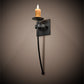 Meyda Lighting Bechar 6" Antique Iron Gate Wall Sconce With Ivory Candle Cover