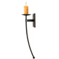 Meyda Lighting Bechar 6" Antique Iron Gate Wall Sconce With Ivory Candle Cover