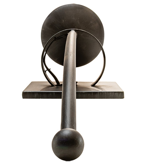 Meyda Lighting Bechar 6" Antique Iron Gate Wall Sconce With Ivory Candle Cover