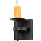 Meyda Lighting Bechar 6" Antique Iron Gate Wall Sconce With Ivory Candle Cover