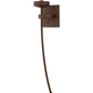 Meyda Lighting Bechar 6" Antique Rust Wall Sconce With Clear Seeded Shade Glass