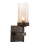 Meyda Lighting Bechar 6" Antiquity Wall Sconce With Clear Seeded Shade Glass
