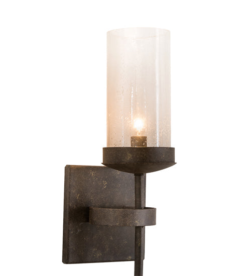 Meyda Lighting Bechar 6" Antiquity Wall Sconce With Clear Seeded Shade Glass