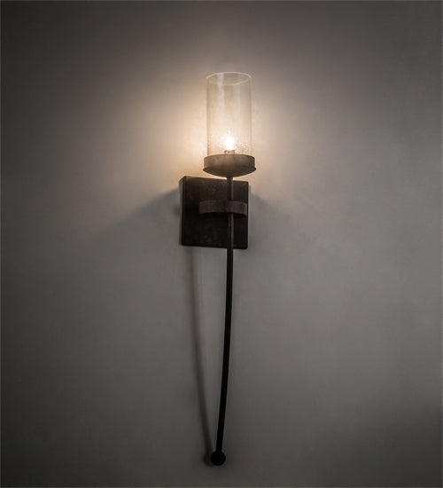 Meyda Lighting Bechar 6" Antiquity Wall Sconce With Clear Seeded Shade Glass