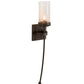 Meyda Lighting Bechar 6" Antiquity Wall Sconce With Clear Seeded Shade Glass