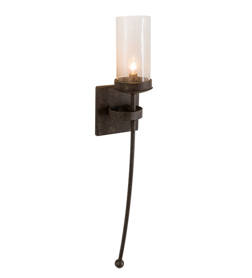 Meyda Lighting Bechar 6" Antiquity Wall Sconce With Clear Seeded Shade Glass
