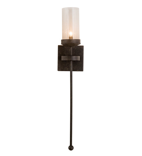 Meyda Lighting Bechar 6" Antiquity Wall Sconce With Clear Seeded Shade Glass