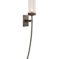 Meyda Lighting Bechar 6" Antiquity Wall Sconce With Clear Seeded Shade Glass