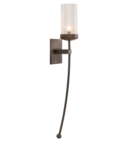 Meyda Lighting Bechar 6" Antiquity Wall Sconce With Clear Seeded Shade Glass