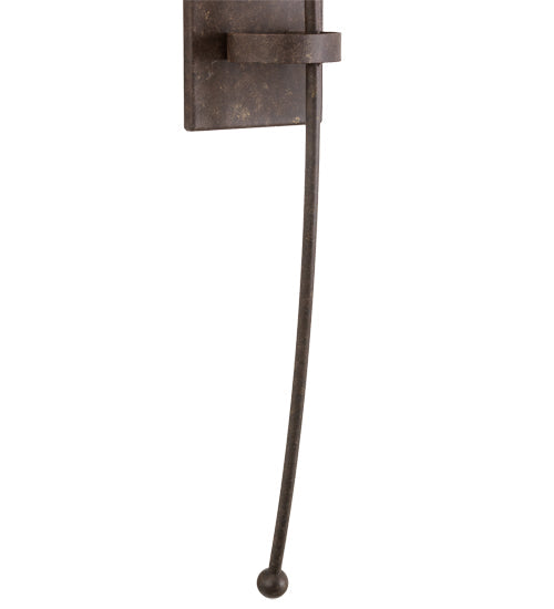 Meyda Lighting Bechar 6" Antiquity Wall Sconce With Clear Seeded Shade Glass