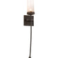 Meyda Lighting Bechar 6" Antiquity Wall Sconce With Clear Seeded Shade Glass