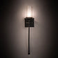 Meyda Lighting Bechar 6" Blackwash Wall Sconce With Clear Seeded Shade Glass