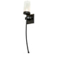 Meyda Lighting Bechar 6" Blackwash Wall Sconce With Clear Seeded Shade Glass