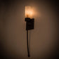 Meyda Lighting Bechar 6" Cajun Spice Wall Sconce With Frosted Clear Shade Glass