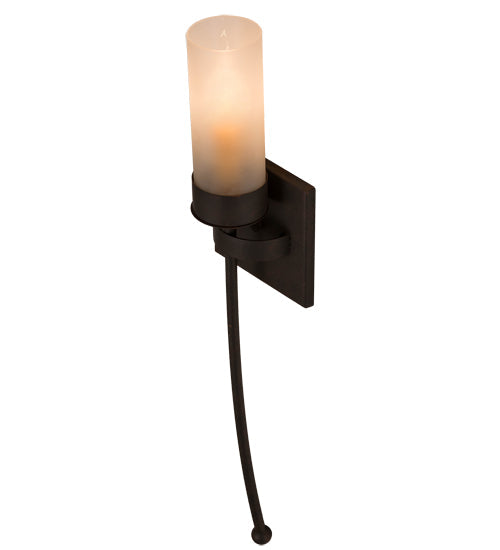 Meyda Lighting Bechar 6" Cajun Spice Wall Sconce With Frosted Clear Shade Glass