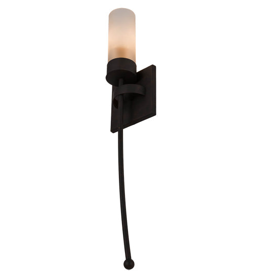 Meyda Lighting Bechar 6" Cajun Spice Wall Sconce With Frosted Clear Shade Glass