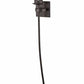 Meyda Lighting Bechar 6" Coffee Bean Wall Sconce With Clear Frosted Cylindre Shade Glass