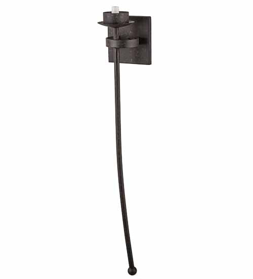 Meyda Lighting Bechar 6" Coffee Bean Wall Sconce With Clear Frosted Cylindre Shade Glass