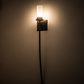 Meyda Lighting Bechar 6" Coffee Bean Wall Sconce With Clear Frosted Cylindre Shade Glass