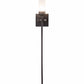 Meyda Lighting Bechar 6" Coffee Bean Wall Sconce With Clear Frosted Cylindre Shade Glass