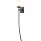 Meyda Lighting Bechar 6" Coffee Bean Wall Sconce With Clear Frosted Cylindre Shade Glass