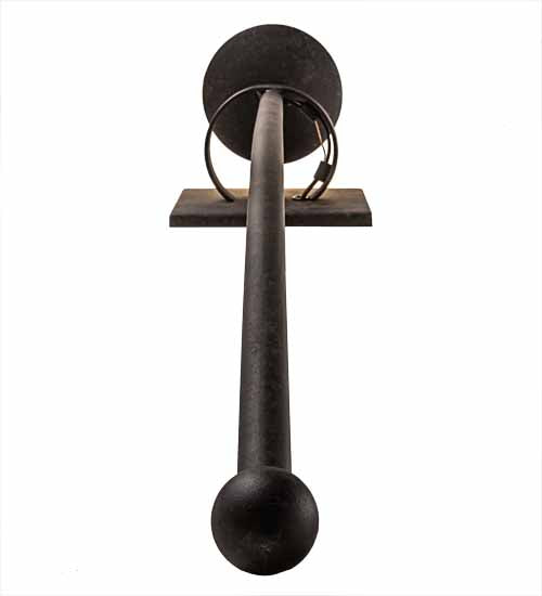 Meyda Lighting Bechar 6" Coffee Bean Wall Sconce With Clear Frosted Cylindre Shade Glass