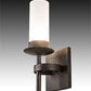 Meyda Lighting Bechar 6" Coffee Bean Wall Sconce With Clear Frosted Cylindre Shade Glass