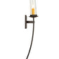 Meyda Lighting Bechar 6" Coffee Bean Wall Sconce With Clear Shade Glass