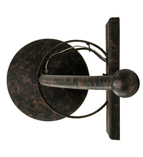 Meyda Lighting Bechar 6" Coffee Bean Wall Sconce With Clear Shade Glass