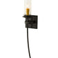 Meyda Lighting Bechar 6" Coffee Bean Wall Sconce With Clear Shade Glass