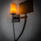 Meyda Lighting Bechar 6" Copper Rust Wall Sconce With Amber Tawnyrock Idalight Shade Glass