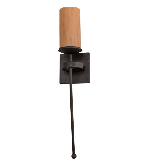 Meyda Lighting Bechar 6" Copper Rust Wall Sconce With Amber Tawnyrock Idalight Shade Glass
