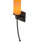 Meyda Lighting Bechar 6" Copper Rust Wall Sconce With Amber Tawnyrock Idalight Shade Glass