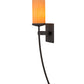 Meyda Lighting Bechar 6" Copper Rust Wall Sconce With Amber Tawnyrock Idalight Shade Glass