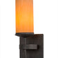 Meyda Lighting Bechar 6" Copper Rust Wall Sconce With Amber Tawnyrock Idalight Shade Glass