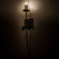 Meyda Lighting Bechar 6" Dark Burnished Antique Copper Pine Cone Wall Sconce With Ivory Faux Candlelight