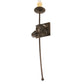 Meyda Lighting Bechar 6" Dark Burnished Antique Copper Pine Cone Wall Sconce With Ivory Faux Candlelight