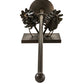 Meyda Lighting Bechar 6" Dark Burnished Antique Copper Pine Cone Wall Sconce With Ivory Faux Candlelight