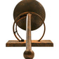 Meyda Lighting Bechar 6" Gilded Tobacco Wall Sconce With Beige Custom Stone Cylindre Shade Glass