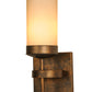 Meyda Lighting Bechar 6" Gilded Tobacco Wall Sconce With Beige Custom Stone Cylindre Shade Glass