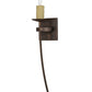Meyda Lighting Bechar 6" Gilded Tobacco Wall Sconce With Ivory Faux Candlelight