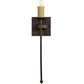 Meyda Lighting Bechar 6" Gilded Tobacco Wall Sconce With Ivory Faux Candlelight