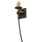 Meyda Lighting Bechar 6" Gilded Tobacco Wall Sconce With Ivory Faux Candlelight