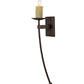 Meyda Lighting Bechar 6" Gilded Tobacco Wall Sconce With Ivory Faux Candlelight