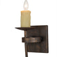 Meyda Lighting Bechar 6" Gilded Tobacco Wall Sconce With Ivory Faux Candlelight