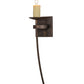 Meyda Lighting Bechar 6" Gilded Tobacco Wall Sconce With Ivory Faux Candlelight