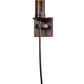 Meyda Lighting Bechar 6" Mahogany Bronze Wall Sconce With Clear Amber Shade Glass