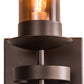Meyda Lighting Bechar 6" Mahogany Bronze Wall Sconce With Clear Amber Shade Glass